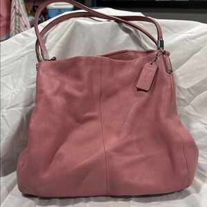 Coach Rose Leather Shoulder Bag